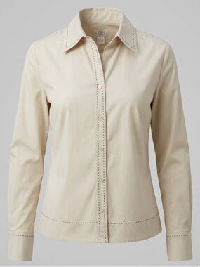 🌼Ann Taylor Stretch Button Front Shirt 8